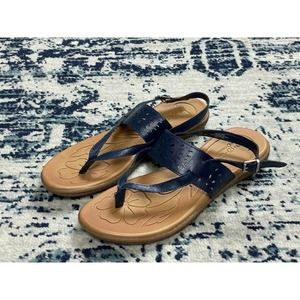 Womens Born Concept Sandal Shoes Blue Slingback Flat Man Made Casual Size 10M